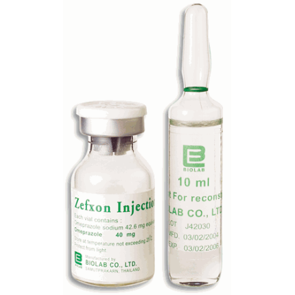 ZEFXON Omeprazole 40mg Lyophilized Powder for IV Injection 1's price in ...